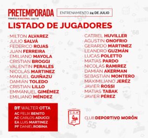 Morón volvió a las prácticas