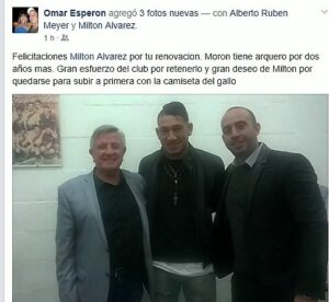Milton renovó con Morón