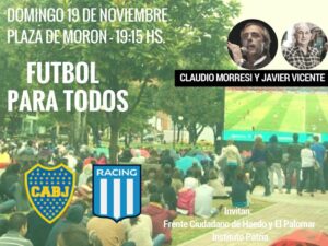Fútbol en pantalla gigante