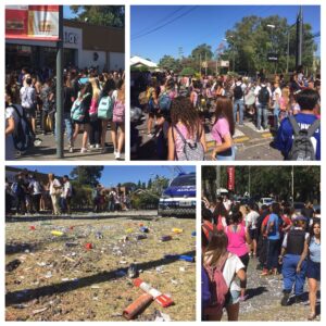 Un festejo masivo que este año transcurrió en paz, con mínimos disturbios controlados por las fuerzas de seguridad apostadas de antemano en el lugar.