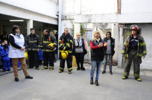 Simulacro de evacuación en Hurlingham
