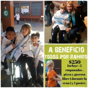 Con sus incodicionales amigos del cole, su mamá y la colaboración de la comunidad, Rami está a poco de cumplir el gran objetivo: poder caminar.