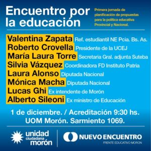Encuentro por la educación en Morón