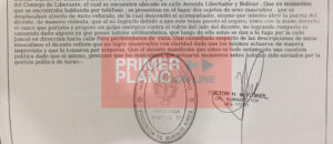 Denuncia de Blanco Schmidt