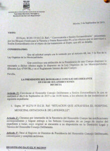 Hospital de Morón interpelación