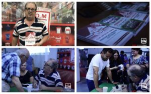 Rodríguez, la doble portada del libro y la fiorma de ejemplares a hinchas e ídolos de la actualidad como Damián Akerman