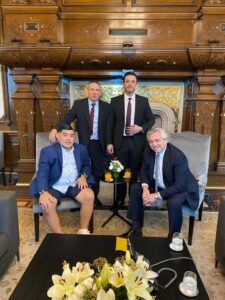 Alberto Fernández y Diego Maradona